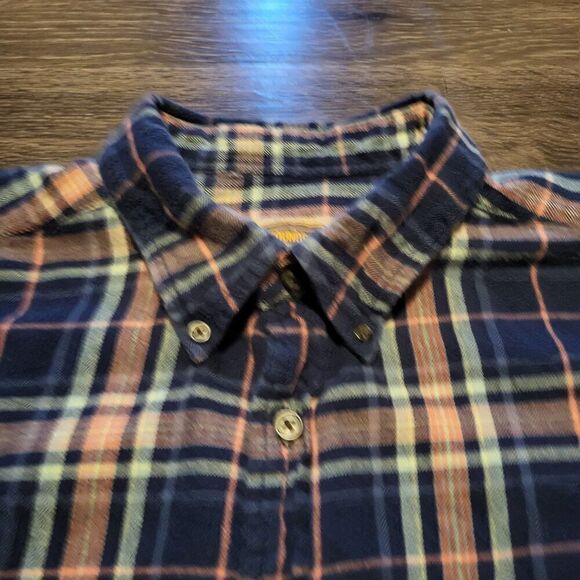 The Foundry Supply Co Flannel Button Up Shirt Mens Size Large Tall LT - Picture 4 of 8